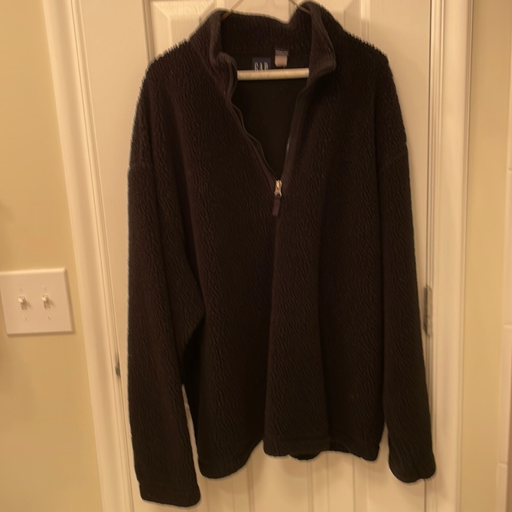 nice warm black fake lambs wool over shirt